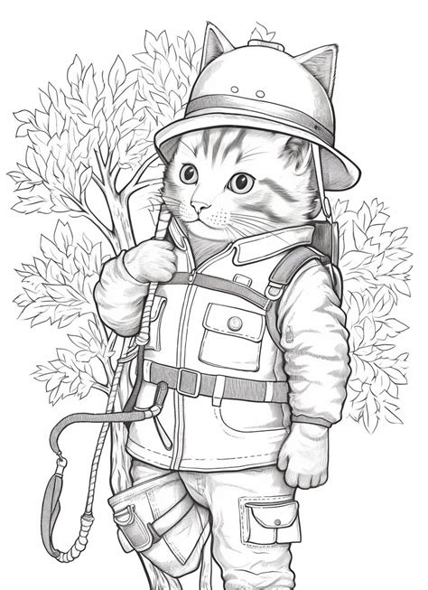 Premium AI Image | a drawing of a cat in a space suit with a tree branch generative ai