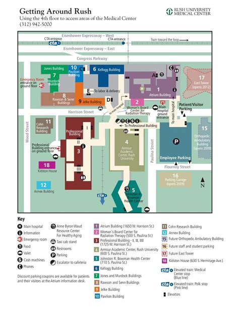 Rush University Campus Map | Time Zones Map in 2020 | Campus map, University campus, Campus