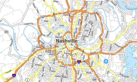 Nashville Map, Tennessee - GIS Geography