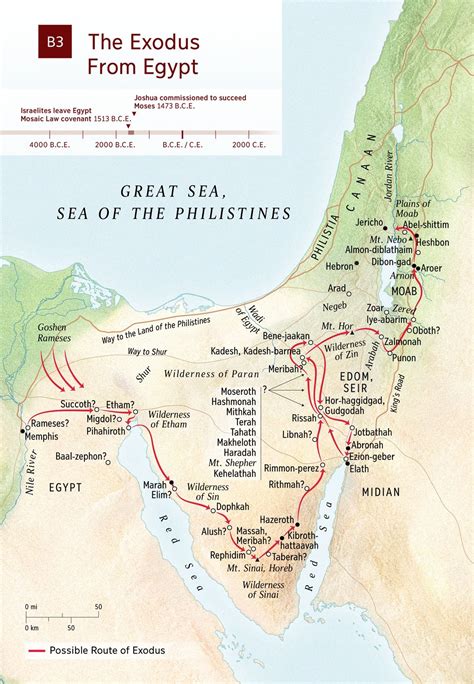 Map: Exodus From Egypt | NWT | Bible mapping, Bible study, Bible genealogy