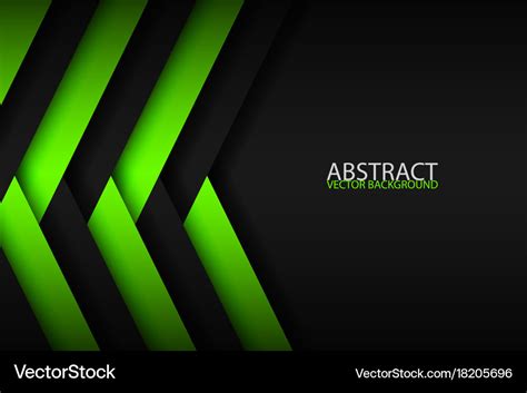 Abstract background with green and black layers Vector Image