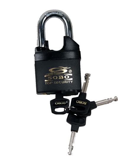 SOBO SPPO60-KD Full Shrouded High Security Heavy Duty Padlock, Keyed ...