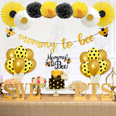 Buy Party Inspo Mommy to Bee Baby Shower Decorations Supplies Kit, Bumble Bee Decorations ...