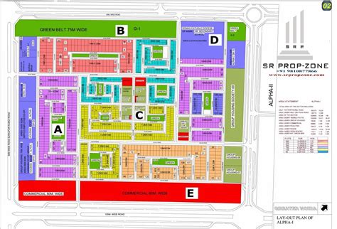 Layout Plan of Alpha-1 Greater Noida HD Map