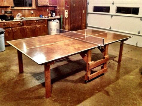 My little brother's first DIY - A ping pong table - Imgur Ping Pong Table Diy, Folding Ping Pong ...