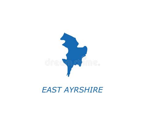 East Ayrshire Red Highlighted in Map of Scotland UK Stock Illustration ...