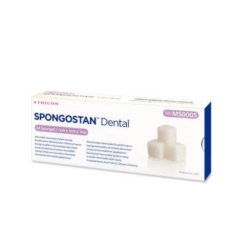 Ethicon SPONGOSTAN Dental Haemostatic Gelatin Sponge 10x10mm 24/pk | Gienic