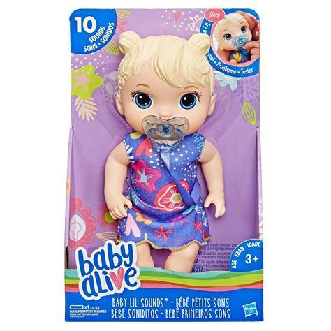 Baby Alive Baby Lil Sounds: Interactive Baby Doll - Blue Dress 1 ct | Shipt