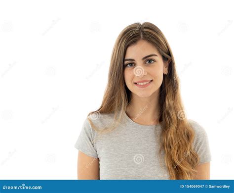 Portrait of Young Attractive Cheerful Woman with Smiling Happy Face. Human Expressions and ...