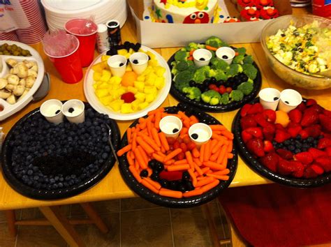 Sesame Street themed fruit and veggie trays | Sesame street birthday ...