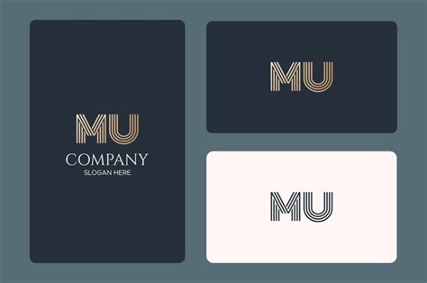 Premium Vector | Mu logo design template