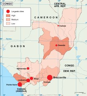 Congo population map. EPS Illustrator Map | Digital Maps. Netmaps UK Vector Eps & Wall Maps