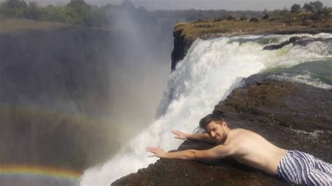 Devil's Pool at Victoria Falls: Swimming on the edge of the top of the ...