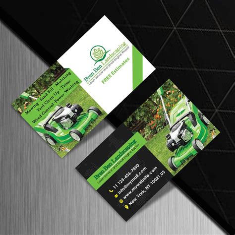 Lawn Care Service Business Cards _ Custom Personalized Lawn Care Service Business Cards _digital ...