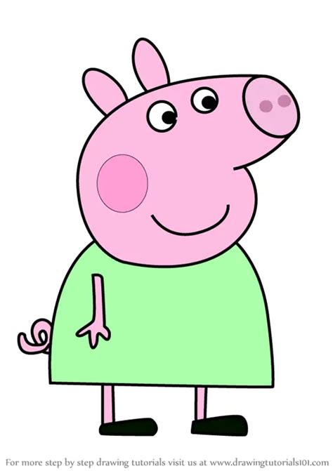 Learn How to Draw Lindsey Pig from Peppa Pig (Peppa Pig) Step by Step ...