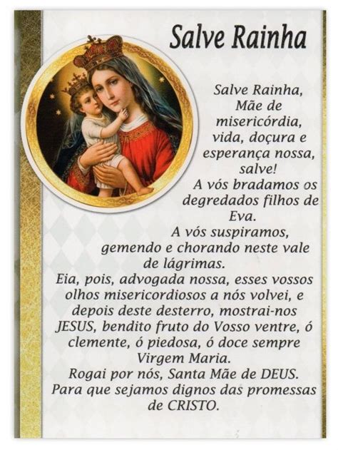 Salve Rainha, a força de uma oração | Oração, Oração de ajuda, Salve rainha