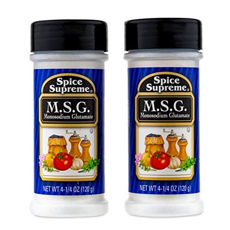 Spice Supreme M.S.G. Monosodium Glutamate, Plastic Shaker, 4.25-oz (MSG ...