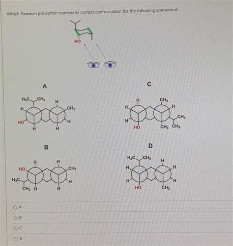 Solved Which Newman projection represents correct | Chegg.com