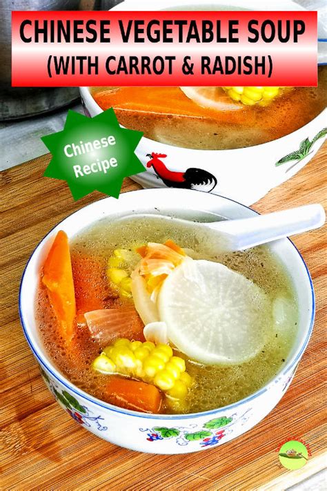 Chinese vegetable soup - how to make with daikon and carrot