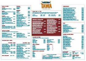 Our Menu - Tawa Restaurant