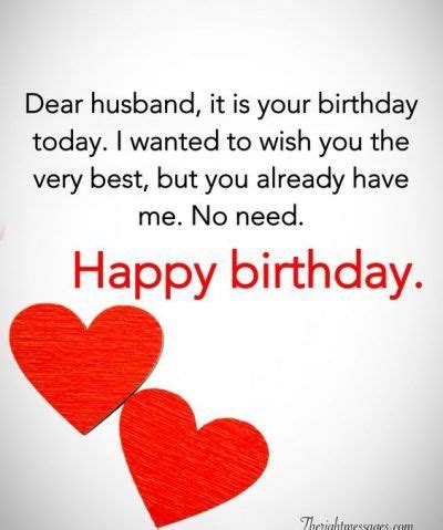 28 Birthday Wishes For Your Husband - Romantic, Funny & Poems - The Right Messages | Happy ...