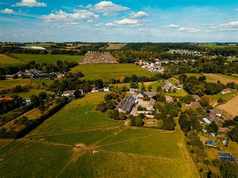 Premium Photo | A aerial drone view of the village of the new forest in ...