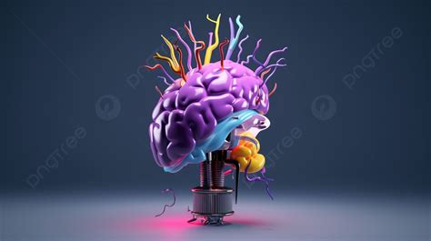 3d Animated Light Bulb With A Human Brain Background, 3d Render ...