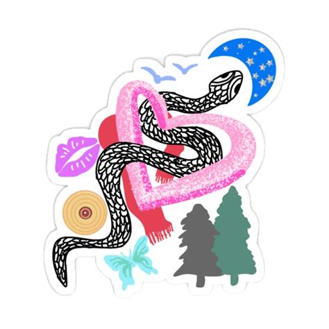 Taylor Swift Sticker with Snake Design