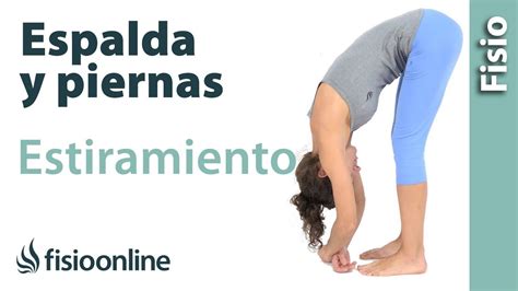 Fantástico ejercicio de estiramiento de espalda y piernas. Relaja todo ...