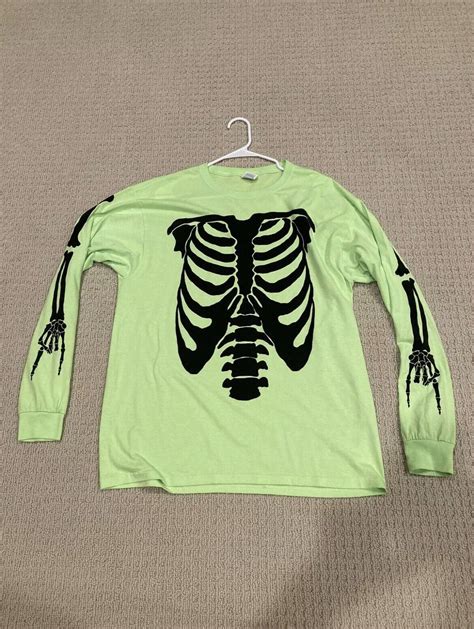 Playboi Carti AWGE Skeleton Bones Die Lit Neon Tour Merch Longsleeve ...