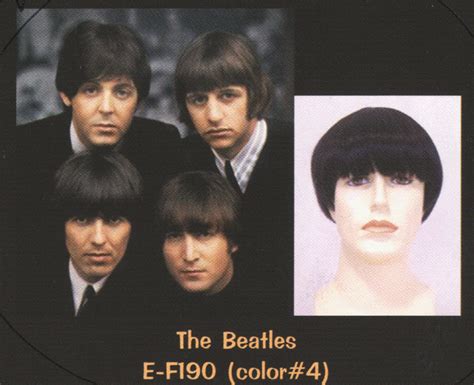 1960S 60'S 70'S BEATLES WIG BROWN MOD MOP BOB RETRO ROCK STAR MENS ...