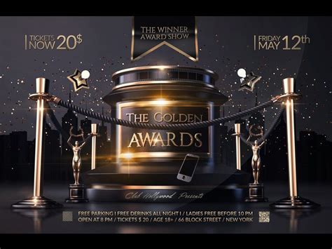 Golden Awards Poster on Behance | Award poster, Golden awards, Poster ...