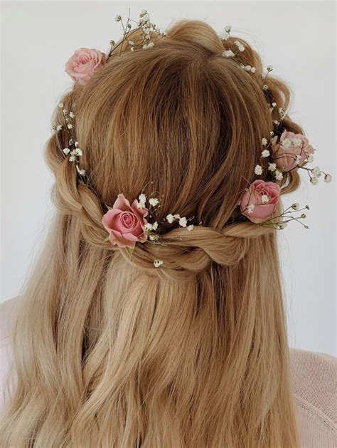 Floral Crown Braid Tutorial | Flower crown hairstyle, Flower girl hairstyles, Crown hairstyles