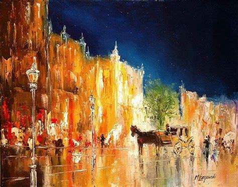 Art after dark, Impressionist landscape, Art