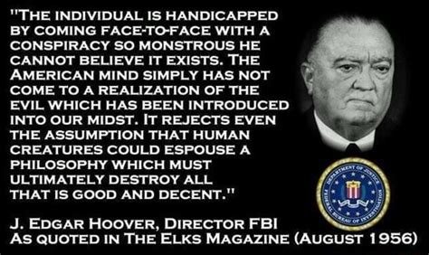 "THE INDIVIDUAL IS HANDICAPPED BY COMING FACE-TO-FACE WITH A CONSPIRACY ...