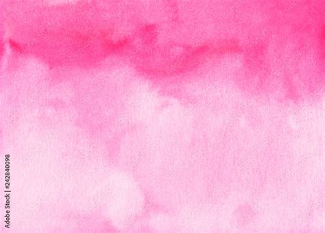 Bright pink watercolor background texture. Gradient pink aquarelle stains on paper. Watercolor ...