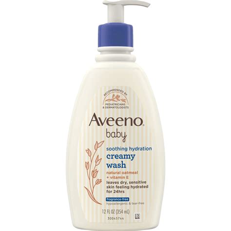 Aveeno Baby Soothing Hydration Creamy Body Wash with Natural Oatmeal, Baby Bath Wash for Dry ...