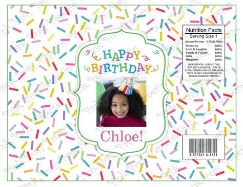 Birthday Chip Bag Birthday Photo Chip Bag Birthday Party - Etsy