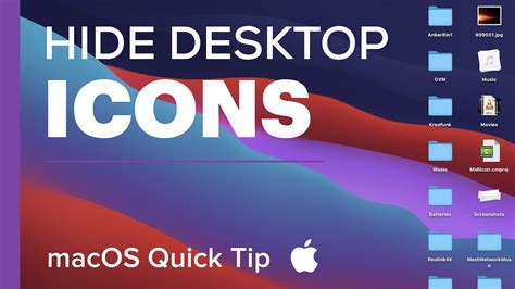 Hiding Desktop Icons on macOS - Quick Tip - YouTube