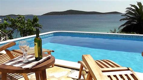 Croatian Villas: 4 bed waterfront Villa with pool in Sevid near Primosten, Croatia - YouTube