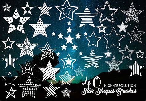 40 Free Christmas Star Brushes for Photoshop