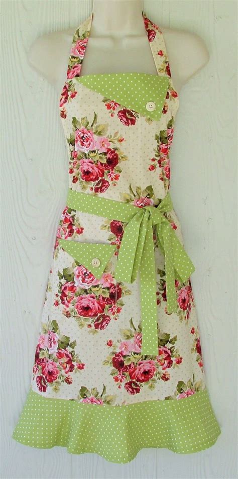 Floral Full Apron Women's Full Apron Cottage Chic