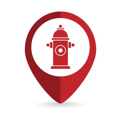 Map pointer with Fire hydrant icon. Vector illustration. 7586546 Vector ...