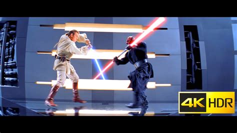 Obi-Wan Kenobi vs Darth Maul [4K HDR] - Star Wars: The Phantom Menace - YouTube