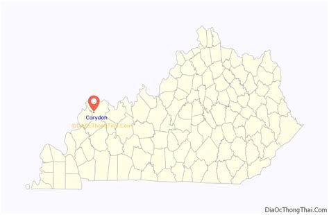 Map of Corydon city, Kentucky