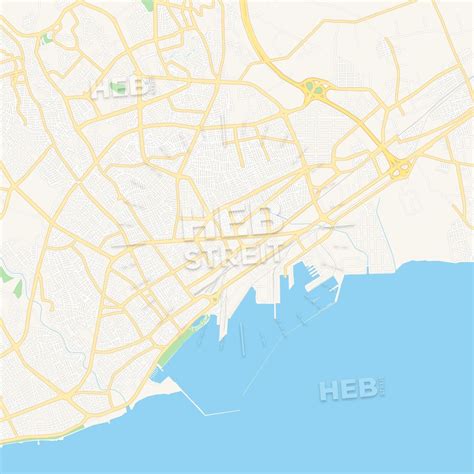 Mersin, Turkey Vector Map - Classic Colors | HEBSTREITS Sketches | Map ...