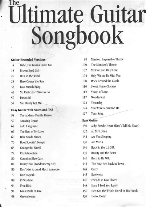 Guitar-The Ultimate Guitar Songbook 241 Pages Sheet Music pdf, - Free Score Download ★