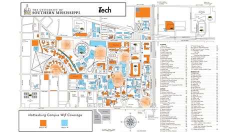 Southern Miss Campus Map