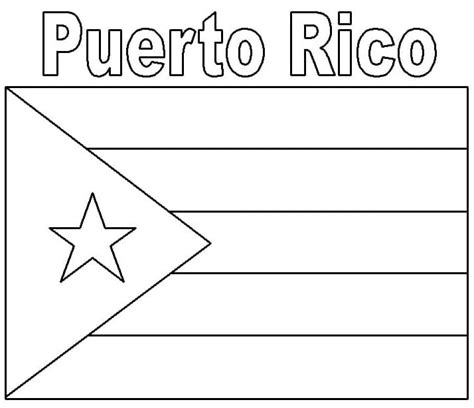 Dibujos de Bandera de Puerto Rico Imprimible para Colorear para ...