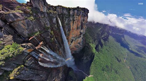 Famous Angel Falls Waterfalls in Venezuela South America Wallpaper | HD ...